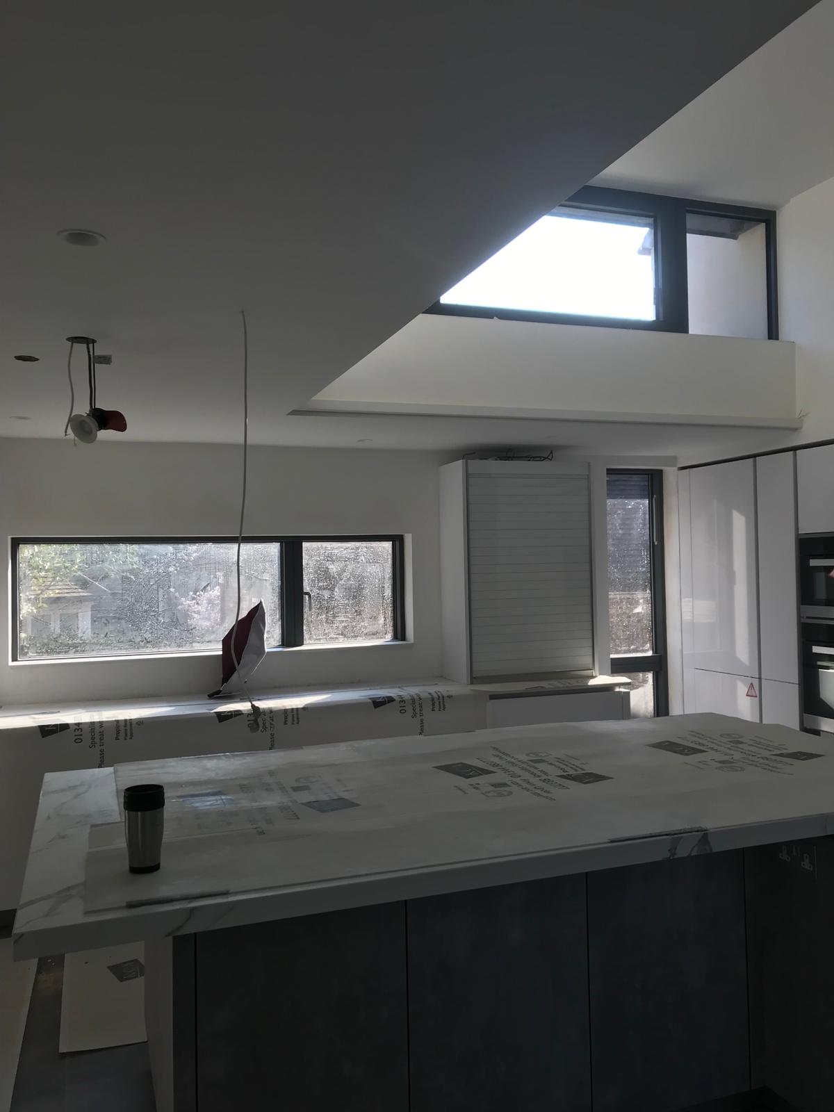 Modern kitchen extension with clerestory skylight